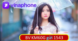 Đăng ký gói cước KM60G Vinaphone khuyến mãi dung lượng đến 60GB mỗi tháng