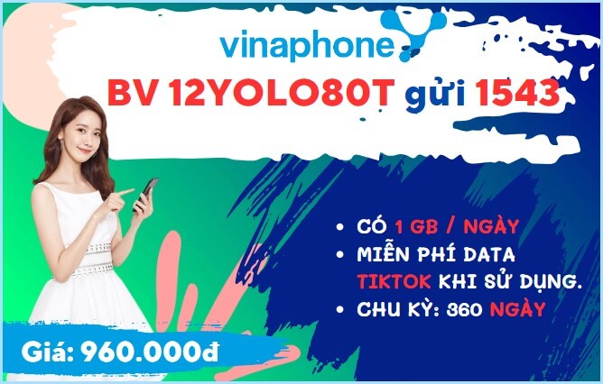 Đăng ký gói cước 12YOLO80T Vinaphone sử dụng data giá rẻ cả năm chỉ 960k