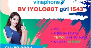 Đăng ký gói cước YOLO80T Vinaphone ưu đãi 30GB data miễn phí Tiktok không giới hạn