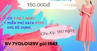Đăng ký gói cước 6YOLO125V Vinaphone nhận 7GB mỗi ngày suốt 6 tháng