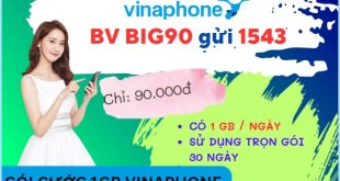 Tổng hợp các gói cước 1GB / Ngày của Vinaphone được cập nhật mới nhất