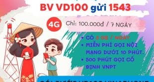 Đăng ký gói cước VD100 Vinaphone gọi thả ga, lướt web 3GB/ngày
