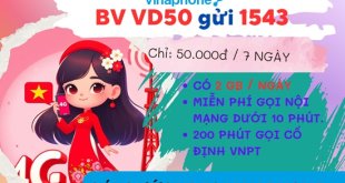 Cách đăng ký gói cước VD50 Vinaphone chỉ 50.000đ dùng trong 7 ngày