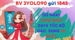 Đăng ký gói cước 3YOLO90 Vinaphone chỉ 270k nhận 45GB/tháng dùng 90 ngày