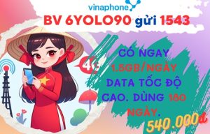 Đăng ký gói cước 6YOLO90 Vinaphone ưu đãi tới 6 tháng liên tục