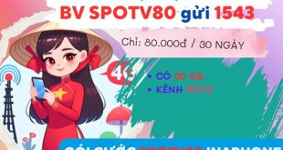 Cách đăng ký gói cước SPOTV80 Vinaphone chỉ 80.000đ có ngay 30GB