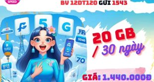 Gói cước 12DT120 Vinaphone: Ưu đãi 20GB DATA mỗi tháng, dùng 1 năm