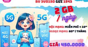 Gói cước 3VD150 Vinaphone: Ưu đãi 2GB mỗi ngày, gọi thả ga, dùng 3 tháng