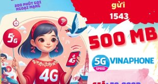 Gói cước V70PN Vinaphone: Gọi thả ga, có thêm 500MB dùng DATA, chu kỳ 30 ngày