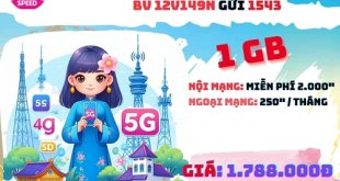 Gói cước 12V149N Vinaphone có combo Data, thoại nội mạng, ngoại mạng dùng cả năm
