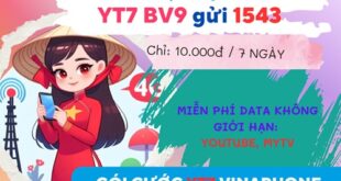 Gói cước YT7 Vinaphone: Ưu đãi lướt Youtube không giới hạn 1 tuần