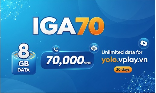 Đăng ký gói cước IGA70 Vinaphone online và giải trí cùng game cả tháng chỉ 70k