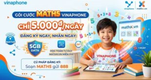 Gói cước MATH5 VinaPhone – 300MB tốc độ cao chỉ 5.000đ/ngày