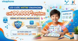 Gói cước MTX90 VinaPhone có ngay 10GB Data, trọn gói 30 ngày