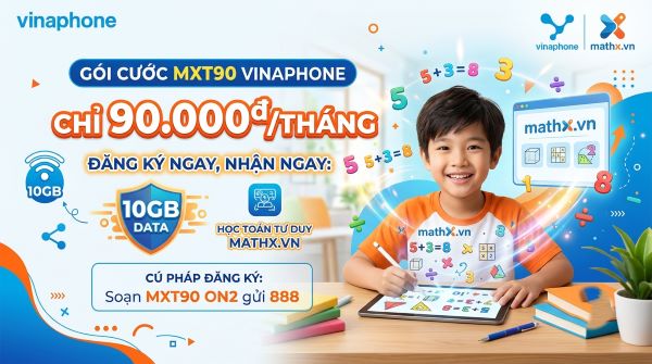 Gói cước MTX90 VinaPhone có ngay 10GB Data, trọn gói 30 ngày